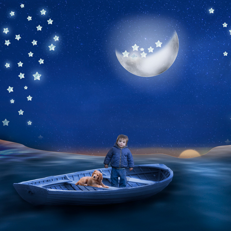 Luna de fresa fotografía infantil - fotografía de fantasia 4